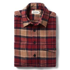 Taylor Stitch Crater Shirt in Cardinal Check, M, 40